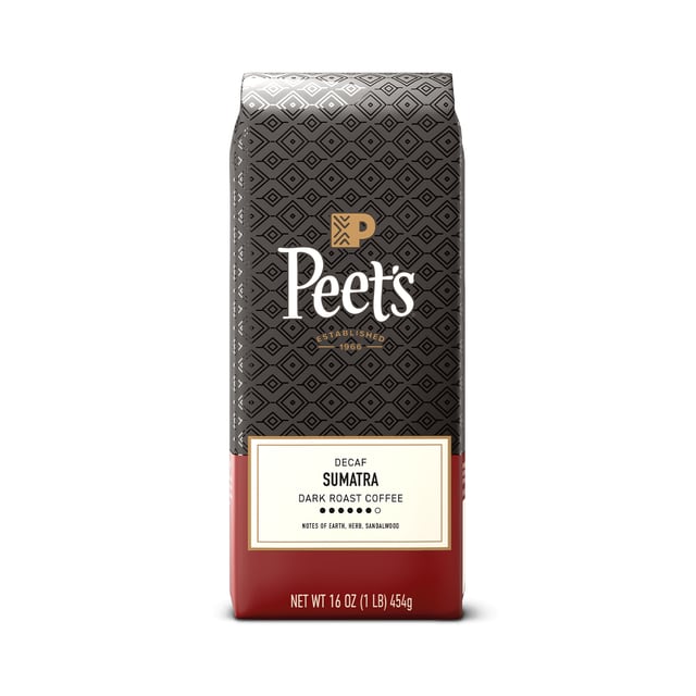 Peet's Decaf Sumatra Dark Roast Coffee | Free Shipping Over $49, Whole Bean