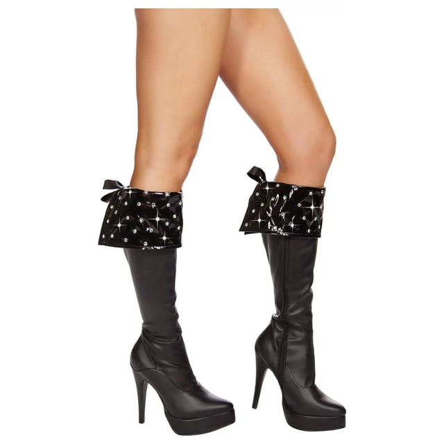 4586B - Rhinestone Studded Boot Cuffs