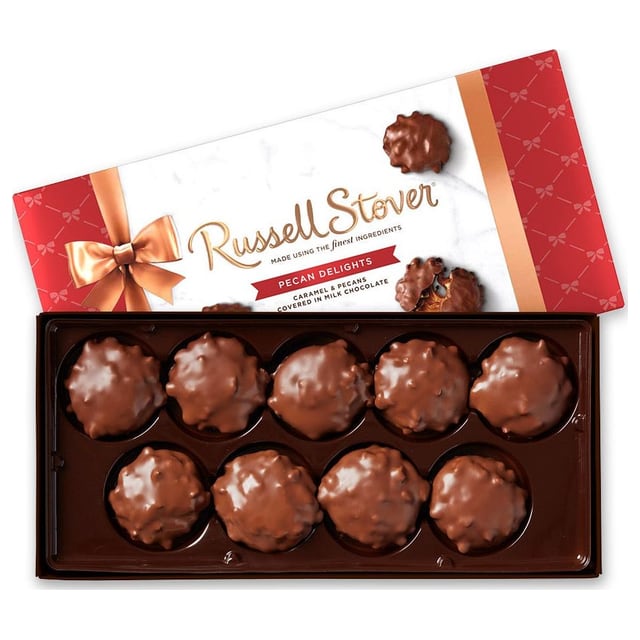 Pecan Delights Milk Chocolate Candy Gift Box, 8.1 Oz.