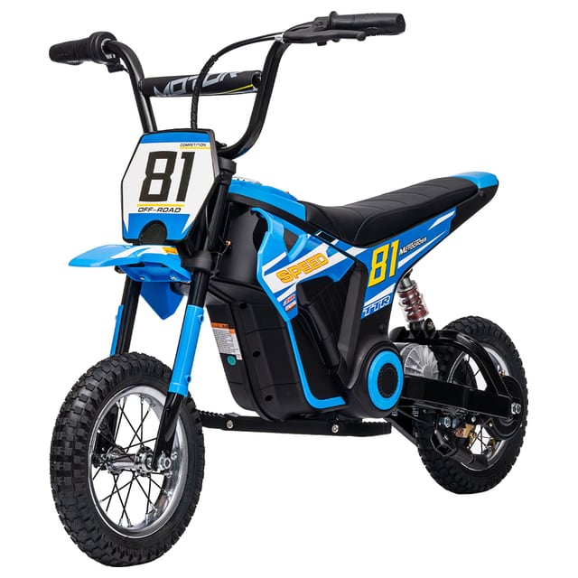 Qaba 24V Kids Motorcycle, Electric Dirt Bike with 250W Motor, Up to 9.9 MPH, 12"…