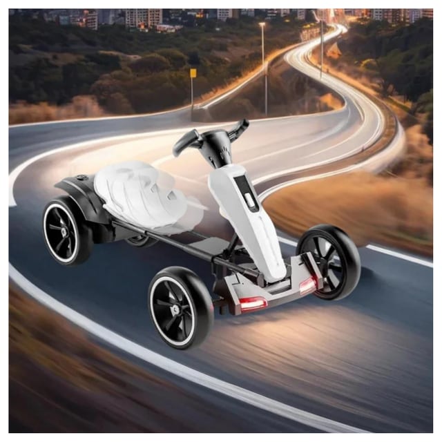 12V Electric Pedal Go-Kart for Kids with Adjustable High-Back Seat, Ride-On…