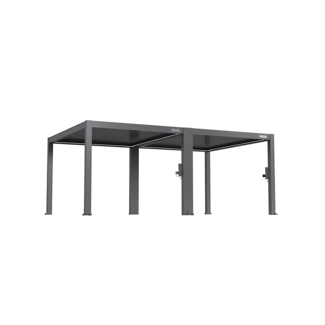 FlexPatio POWER+ PRO Gen 2 Motorized Pergola 13' x 20' (8-Post) Gray 6063-T5…
