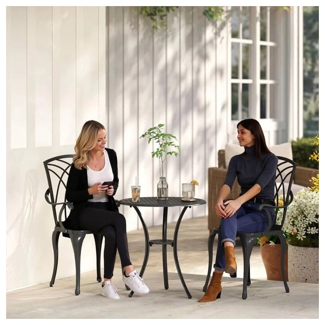 Outsunny 3 Pieces Patio Furniture Set, Outdoor Garden Conversation Set…