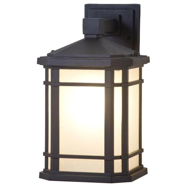 DVI DVP142010BK-SSD Cardiff 1 Light 12.5 inch Black Outdoor