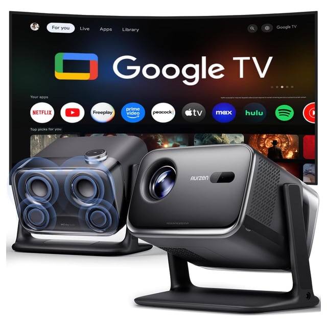 Aurzen BOOM mini Google TV Smart Projector | US Version