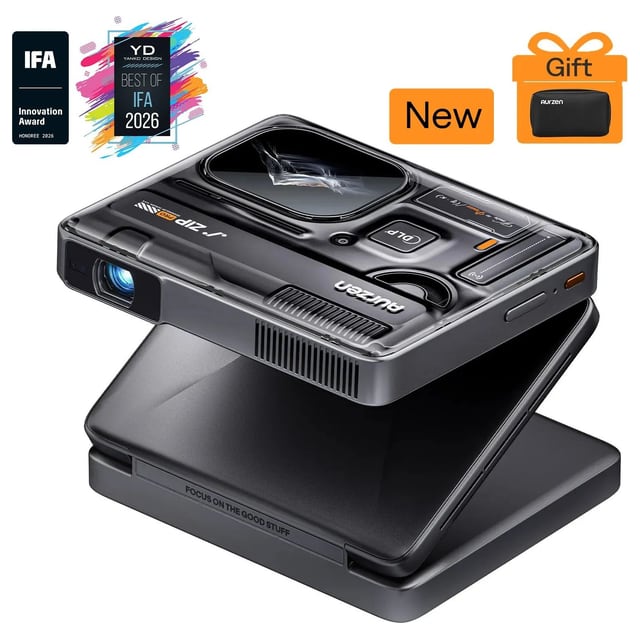 Aurzen ZIP Pro Tri-Fold Full HD Portable Projector